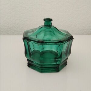 Vintage Indiana Glass Co. "Evergreen Concord" Octagon Candy/Trinket Bowl w/Lid